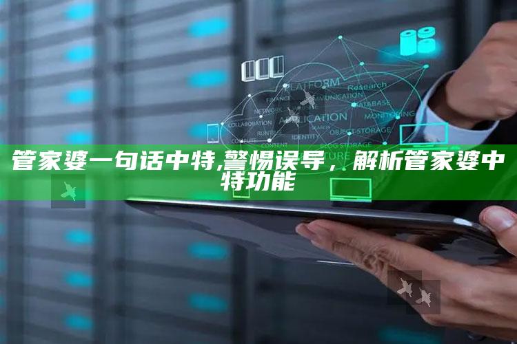 管家婆一句话中特,警惕误导，解析管家婆中特功能